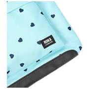 Sac à bandoulière moyen en toile recyclée Roka Kennington B - Bleu/Cœurs bleus