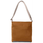 Sac à bandoulière Roka Kennington B Medium en nylon recyclé - Marron biscuit