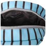 Roka Willesden B Grand sac à bandoulière en toile recyclée - Rayure bleue