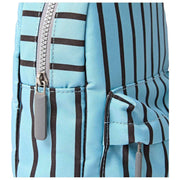 Roka Willesden B Grand sac à bandoulière en toile recyclée - Rayure bleue