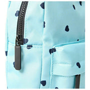 Roka Willesden B Grand sac à bandoulière en toile recyclée - Bleu/Cœurs bleus