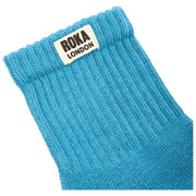Chaussettes Roka Windsor Solid Crew - Bleu Adriatique