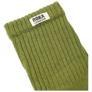 Chaussettes Roka Windsor Solid Crew - Vert Avocat