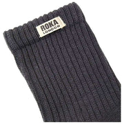 Chaussettes Roka Windsor Solid Crew - Noir Délavé