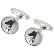 Boutons de manchette Gervaise 40e anniversaire de Simon Carter - Argent/Noir