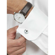 Boutons de manchette Gervaise 40e anniversaire de Simon Carter - Argent/Noir