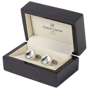 Boutons de manchette scooter 40e anniversaire de Simon Carter - Argent/Noir