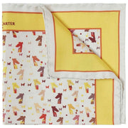 Simon Carter Gervaise Pochette de costume - Blanc/Jaune/Orange