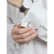 Boutons de manchette pour sac de golf Simon Carter - Argent/Blanc