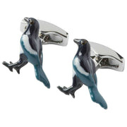 Boutons de manchette Simon Carter Magpie - Bleu/Noir/Argent