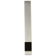 Simon Carter Onyx Brushed Tie Slide - Argent/Noir