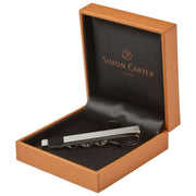 Simon Carter Onyx Brushed Tie Slide - Argent/Noir