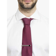 Simon Carter Onyx Brushed Tie Slide - Argent/Noir