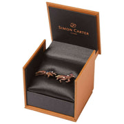 Boutons de manchette Simon Carter Race Horse - Marron/Argent