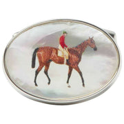 Boutons de manchette cheval Simon Carter Stubbs - Argent/Marron