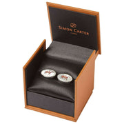 Boutons de manchette cheval Simon Carter Stubbs - Argent/Marron