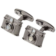 Boutons de manchette appareil photo vintage Simon Carter - Argent