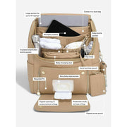 Sac à dos à langer Stackers - Camel Tan