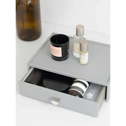 Organisateur de maquillage à tiroir classique Stackers - Gris galet