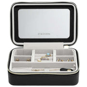 Boîte à bijoux de voyage de luxe Stackers - Raphia noir