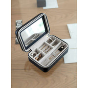 Boîte à bijoux de voyage de luxe Stackers - Raphia noir