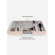 Organisateur de tiroir de maquillage Stackers - Rose poudré