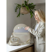 Sac de rangement élégant pour ordinateur portable et câbles Stackers - Crème d'avoine