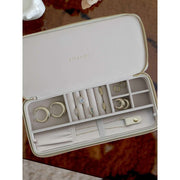 Boîte à bijoux de voyage zippée avec collier élégant Stackers - Gruau