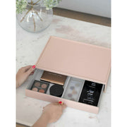 Organisateur de maquillage à tiroir super format Stackers - Blush/Or