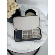 Grande boîte à bijoux de voyage zippée Stackers - Bleu marine