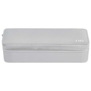 Grande boîte à bijoux de voyage zippée Stackers - Gris galet