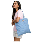 Superdry & Co Oxford Stripe Tote Bag - Broker Bleu Rayé