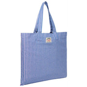 Superdry & Co Oxford Stripe Tote Bag - Broker Marine/Rose Rayé