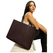 Ted Baker Iconna Webbing Sac Icon Extra Large - Marron Chocolat