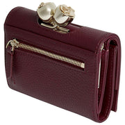 Petit porte-monnaie à pompon en cuir Ted Baker Roosa - Rouge foncé