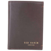 Ted Baker Zackory Leather Card Holder Wallet - Chocolate Brown