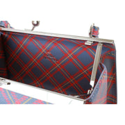 Vivienne Westwood Doll XL Frame Saffiano Printed Tartan Bag - Blue/Orange