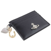 Vivienne Westwood Porte-cartes lisse avec breloques - Noir