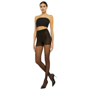 Wolford Individual Ultra Sheer 10 Deniers Control Top Collants - Noir