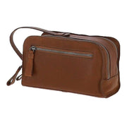 Ashwood Leather Windmere Double Zip Wash Bag - Tan