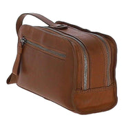 Ashwood Leather Windmere Double Zip Wash Bag - Tan