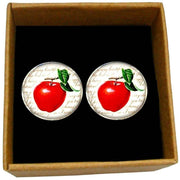 Bassin and Brown Apple Cufflinks - Red