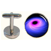 Bassin and Brown Black Hole Cufflinks - Navy/Blue/Purple