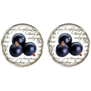 Bassin and Brown Blackcurrant Cufflinks - Purple/White
