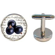 Bassin and Brown Blackcurrant Cufflinks - Purple/White