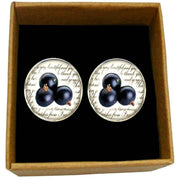 Bassin and Brown Blackcurrant Cufflinks - Purple/White