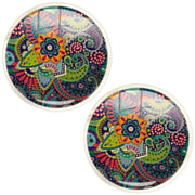 Bassin and Brown Bohemian Flower Cufflinks - Multi-colour