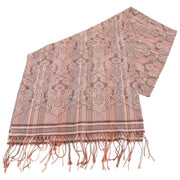Bassin and Brown Bush Willow Stripe Flower Scarf  - Brown/Camel