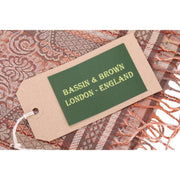 Bassin and Brown Bush Willow Stripe Flower Scarf  - Brown/Camel