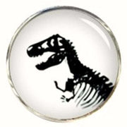Bassin and Brown Dinosaur Cufflinks - White/black